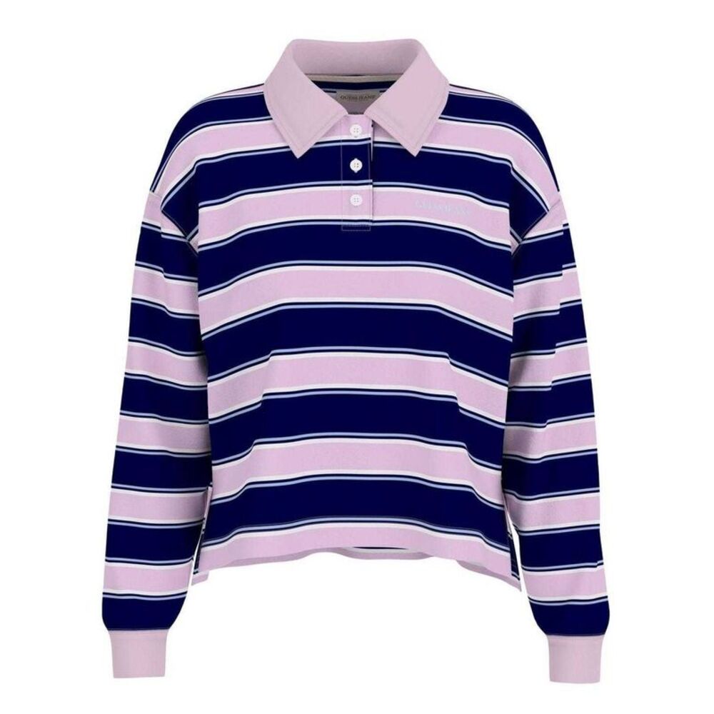 Guess Womens/Ladies Rugby Cropped Polo Shirt / Lilac